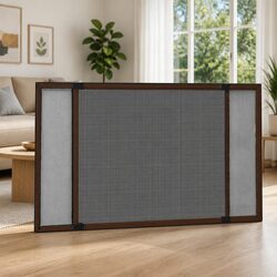Extendable Window Insect Screen Brown Adjustable Fibreglass Mesh Fly Protection
