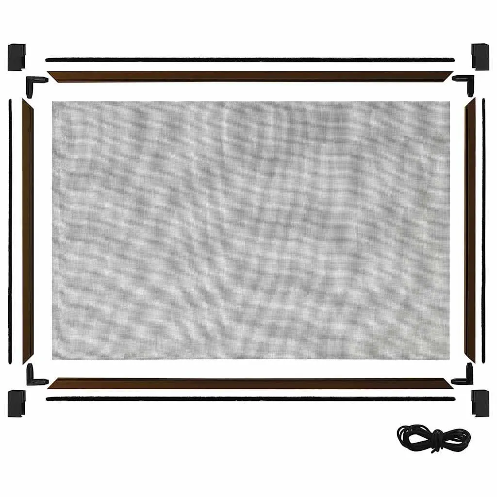 Adjustable Brown Fibreglass Mesh Window Screen for Insect Protection