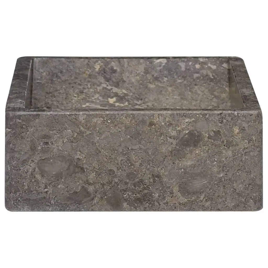 Bathroom Sink Marble 45x30x12cm Grey High Gloss Modern