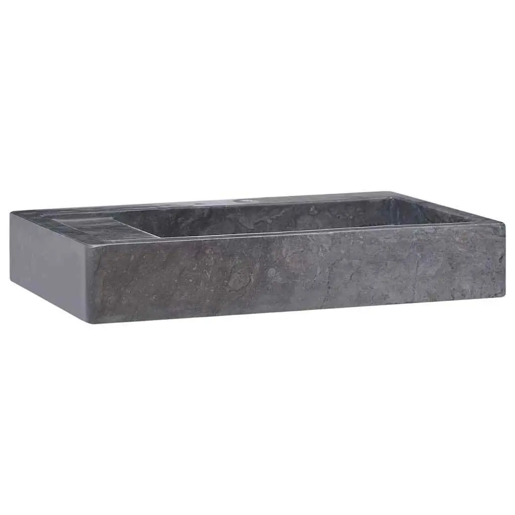 Bathroom Sink Marble 58x39x10 cm Black Handmade Countertop