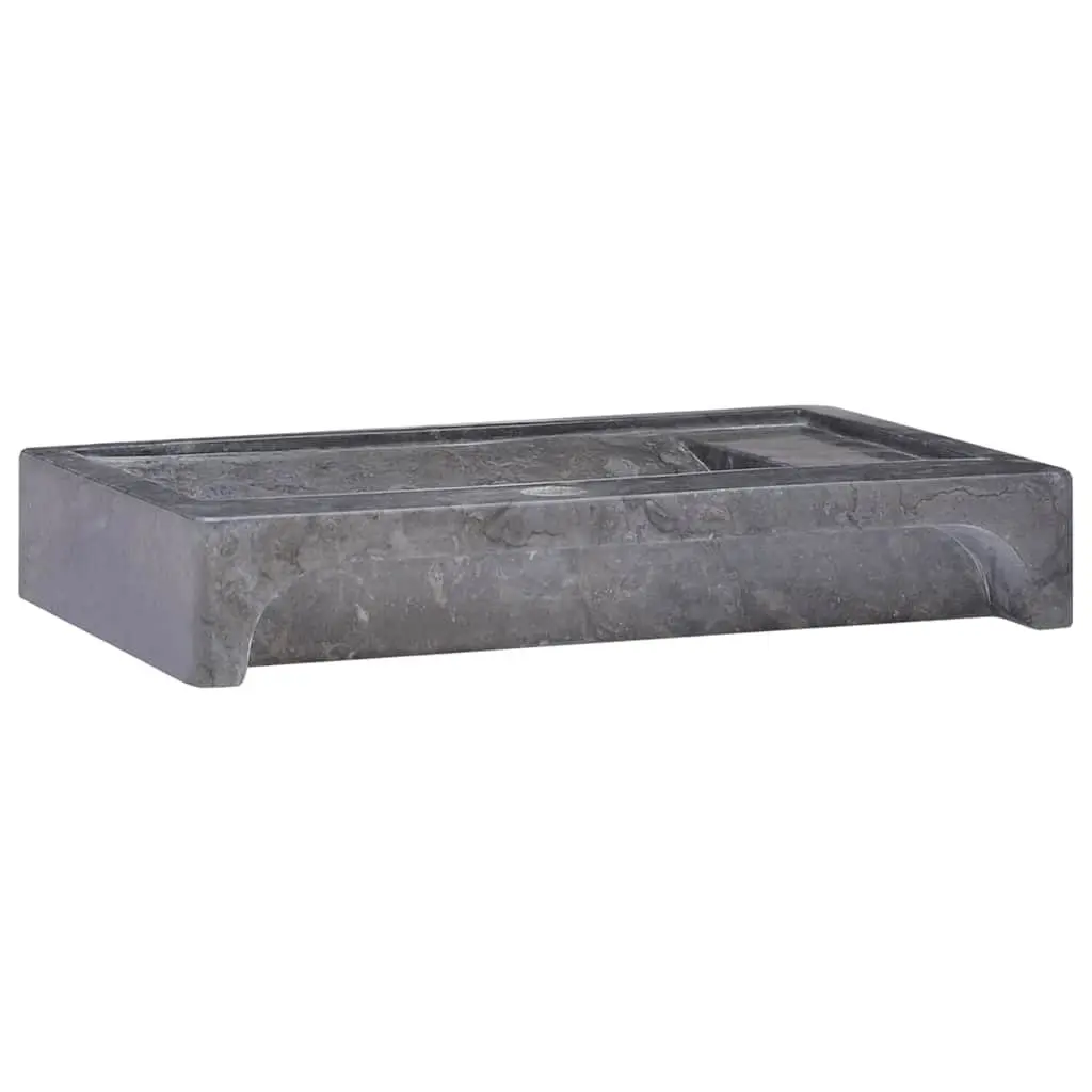Bathroom Sink Marble 58x39x10 cm Black Handmade Countertop
