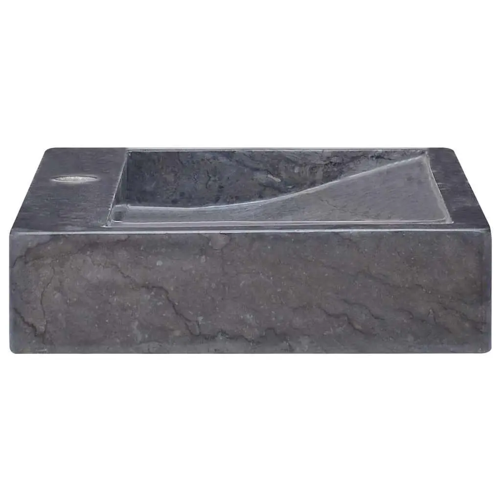 Bathroom Sink Marble 58x39x10 cm Black Handmade Countertop