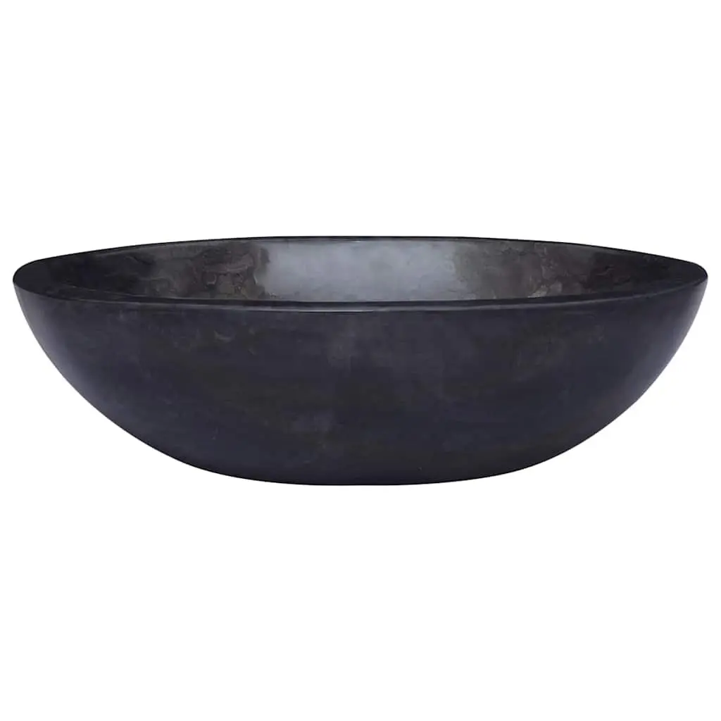 Black Marble Bathroom Basin Sink 53x40x15 cm Handmade Countertop Wash Bowl