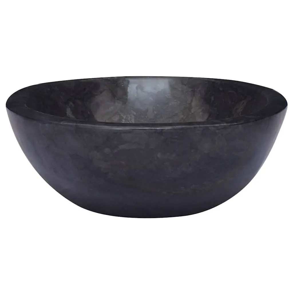 Black Marble Bathroom Basin Sink 53x40x15 cm Handmade Countertop Wash Bowl