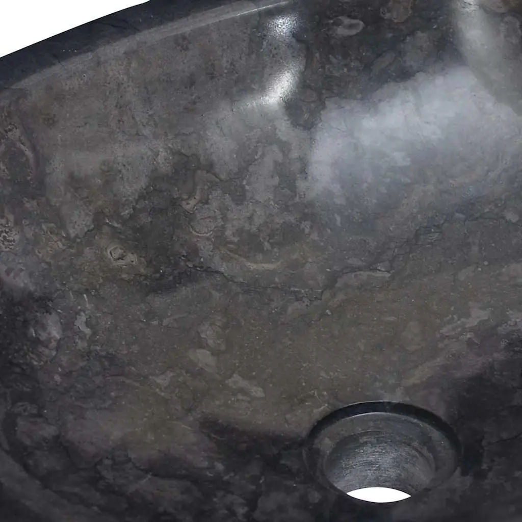 Black Marble Bathroom Basin Sink 53x40x15 cm Handmade Countertop Wash Bowl