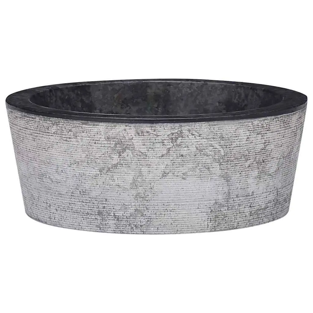 Black Marble Round Basin Sink for Bathrooms