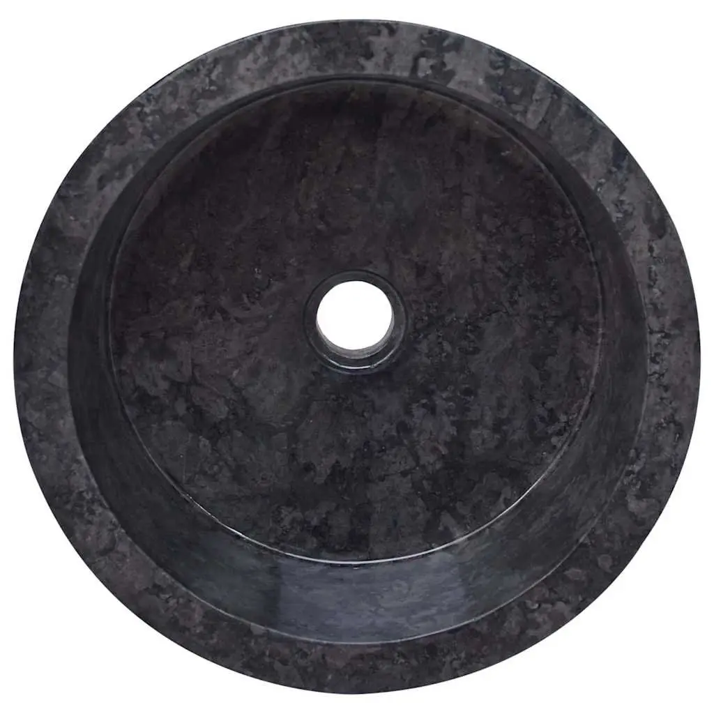 Black Marble Round Basin Sink for Bathrooms