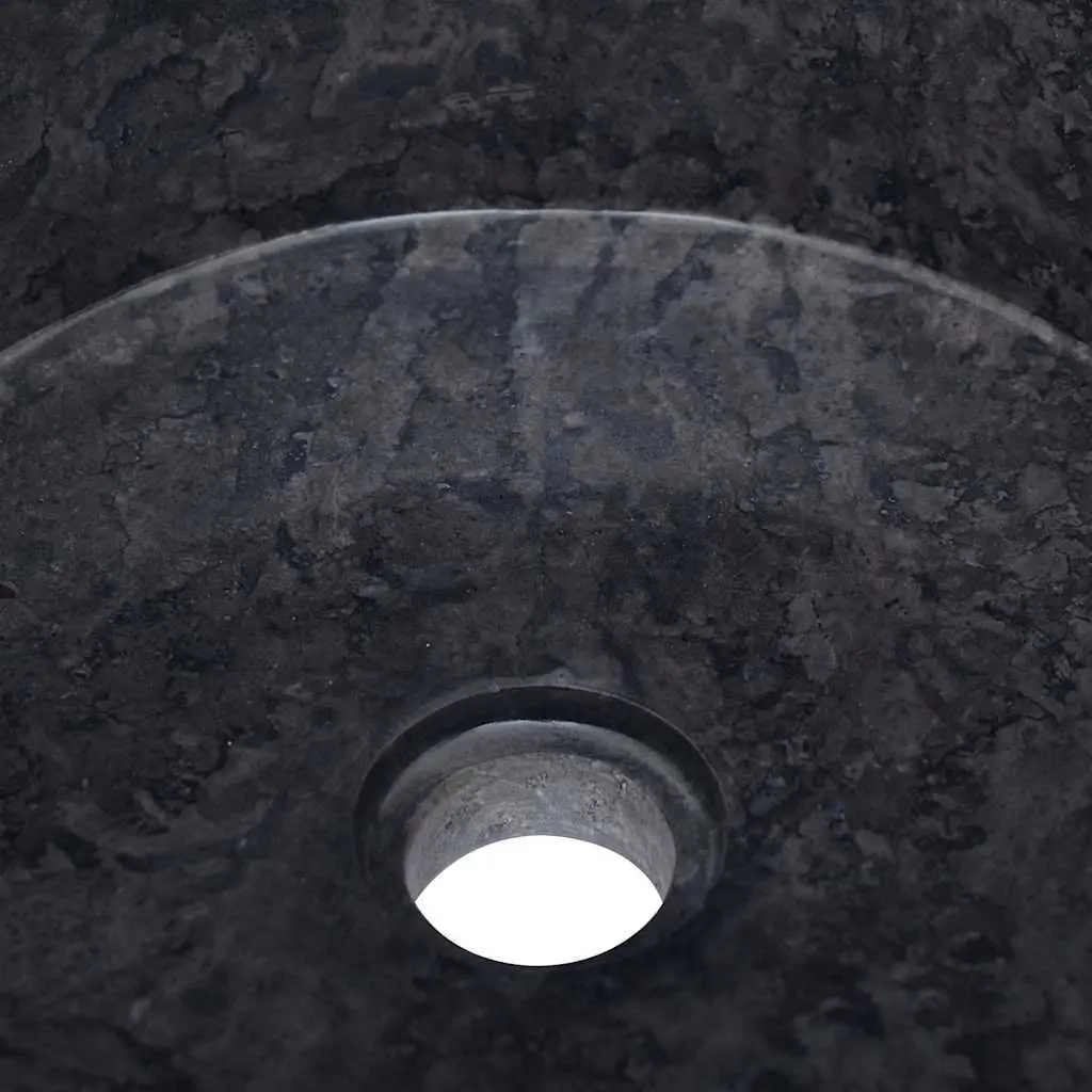 Black Marble Round Basin Sink for Bathrooms