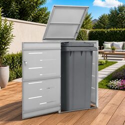 Durable Single Wheelie Bin Shed 69x77.5x115cm for Your Garden