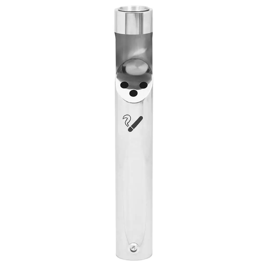 Wall Mounted Ashtray with Hinged Bottom for Easy Use