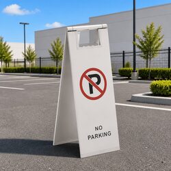 Stainless Steel Double-Sided Folding Parking Sign