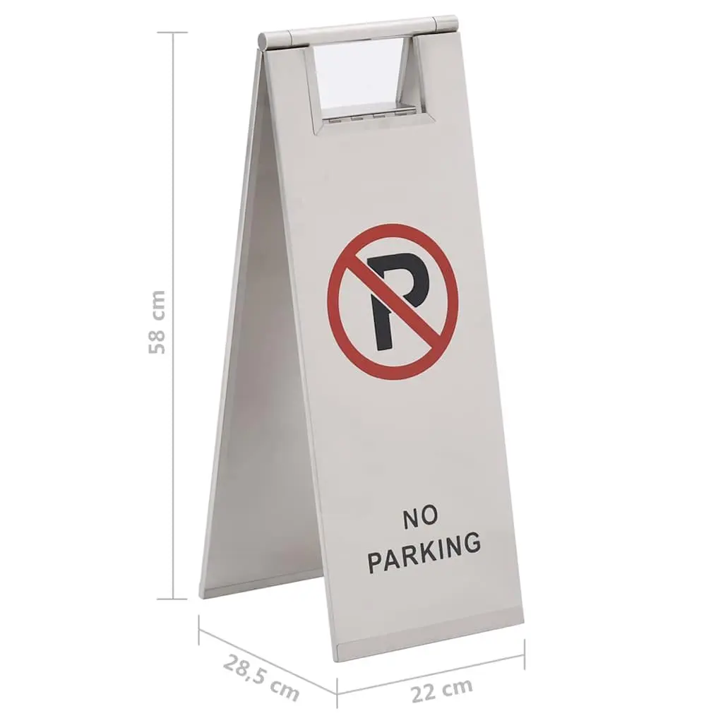 Stainless Steel Double-Sided Folding Parking Sign