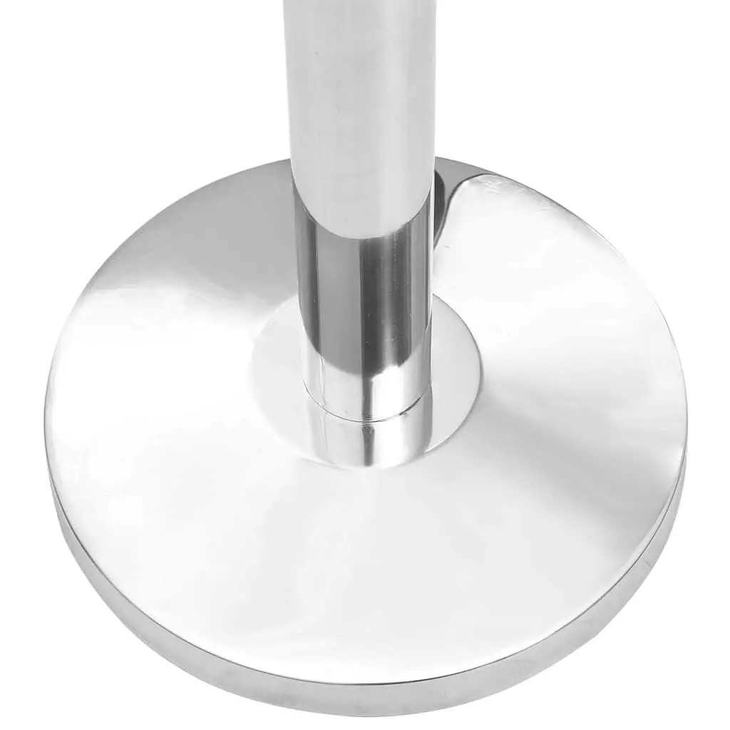 Safety Stanchions Stainless Steel 4 Piece Silver Retractable Belt Barriers