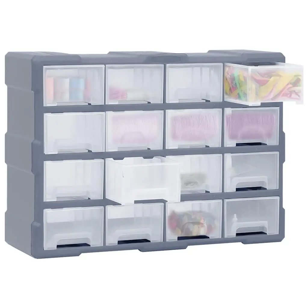 Multi-Drawer Tool Storage Box with 16 Drawers
