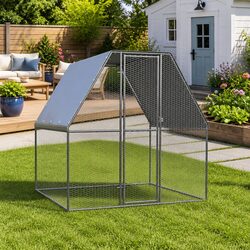 Durable Outdoor Chicken Cage 2x2x2m Galvanised Steel Enclosure