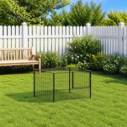 Sturdy Outdoor Dog Kennel with Steel Wire Mesh Construction