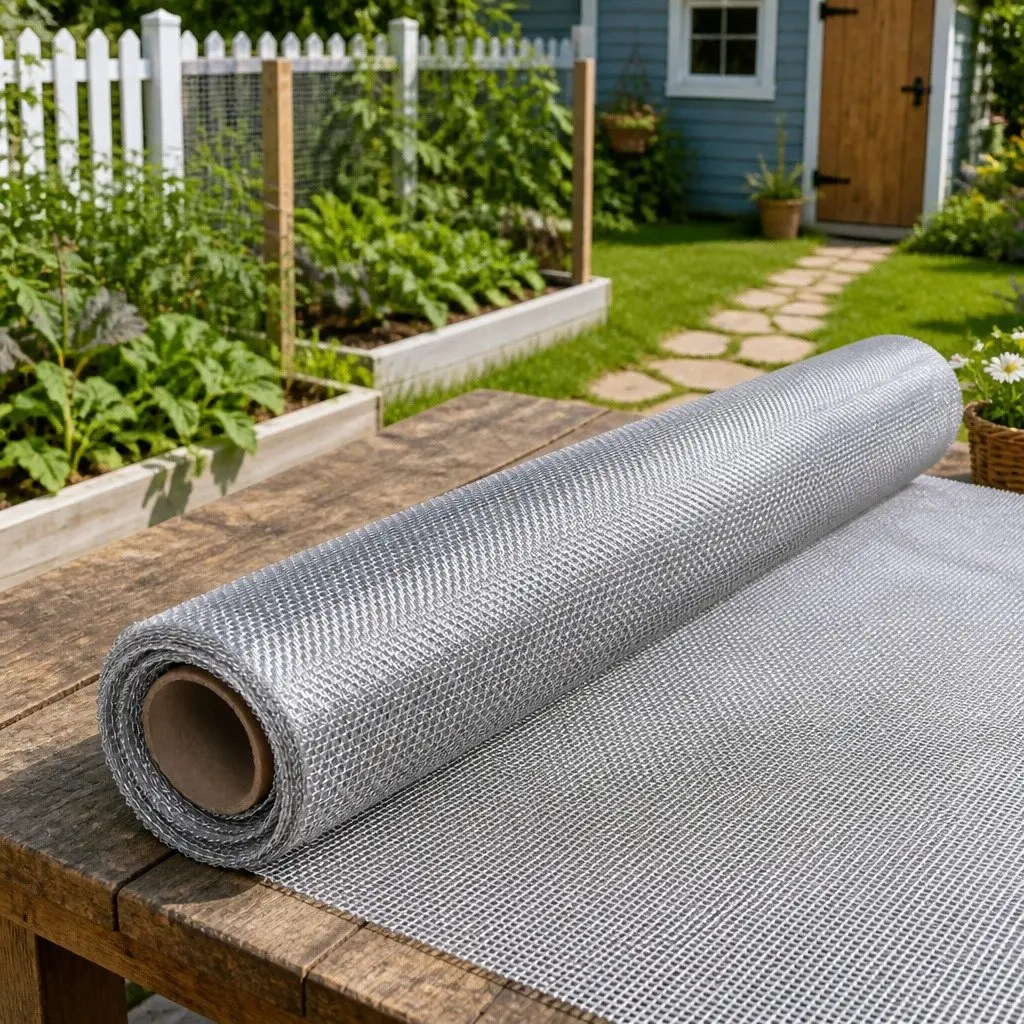 Aluminium Mesh Screen 60x500 cm Silver