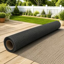 Durable Black Fiberglass Mesh Screen 112x500 cm for Insects