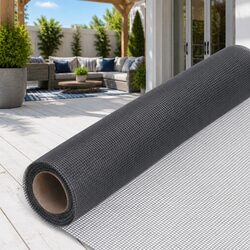Durable Fiberglass Mesh Screen 60x500 cm Grey for Repairs