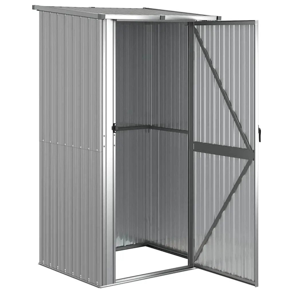 Garden Shed Galvanised Steel Grey 118.5 x 97 x 209.5 cm