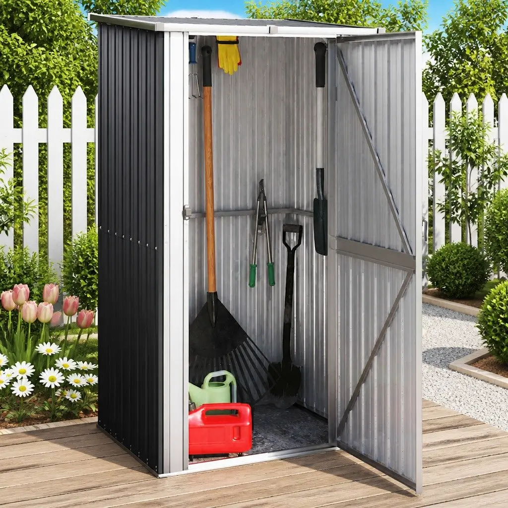 Garden Shed with Lockable Door and Galvanised Steel