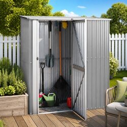 Durable Galvanised Steel Garden Shed with Lockable Door