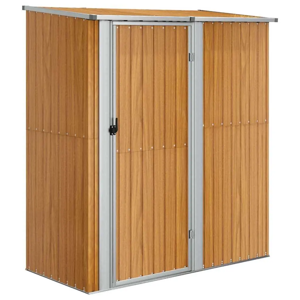 Brown Outdoor Garden Shed with Lockable Door
