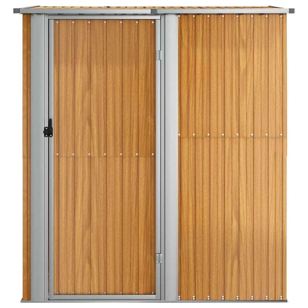 Brown Outdoor Garden Shed with Lockable Door