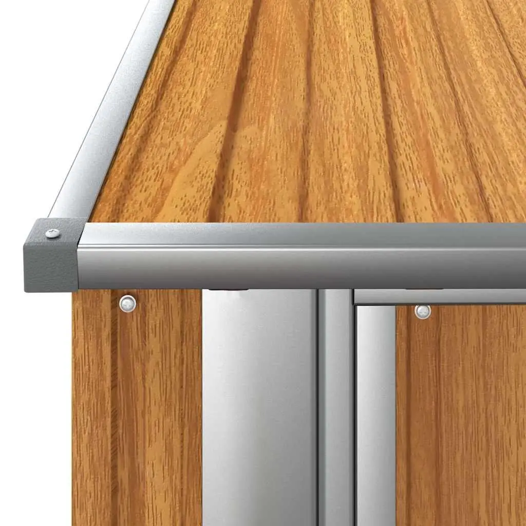 Brown Outdoor Garden Shed with Lockable Door