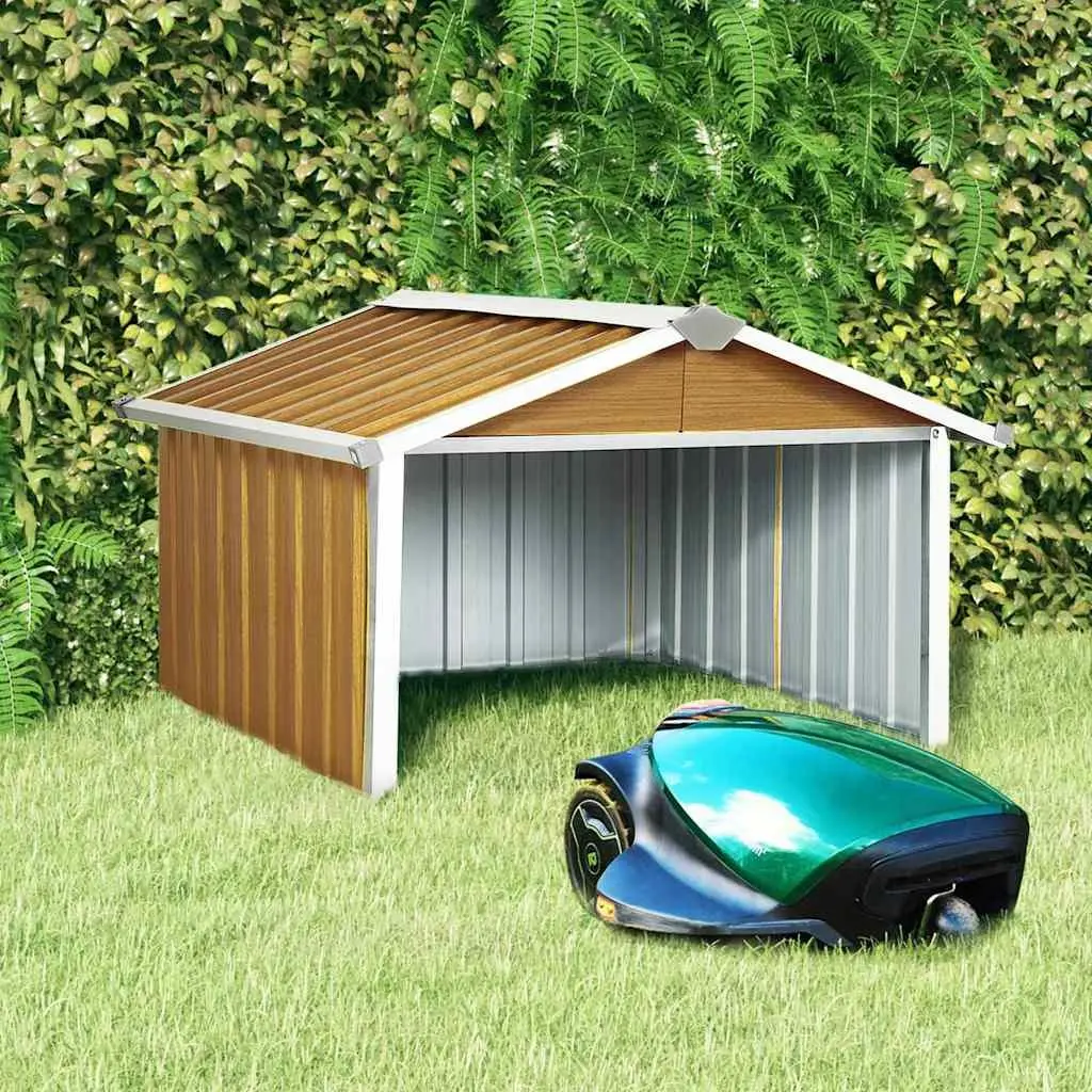 Galvanised Steel Robot Lawnmower Storage Shed
