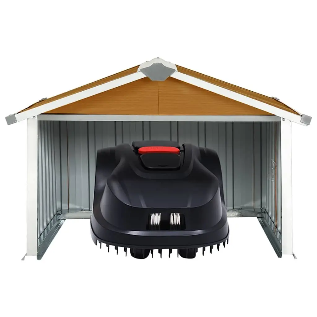 Galvanised Steel Robot Lawnmower Storage Shed