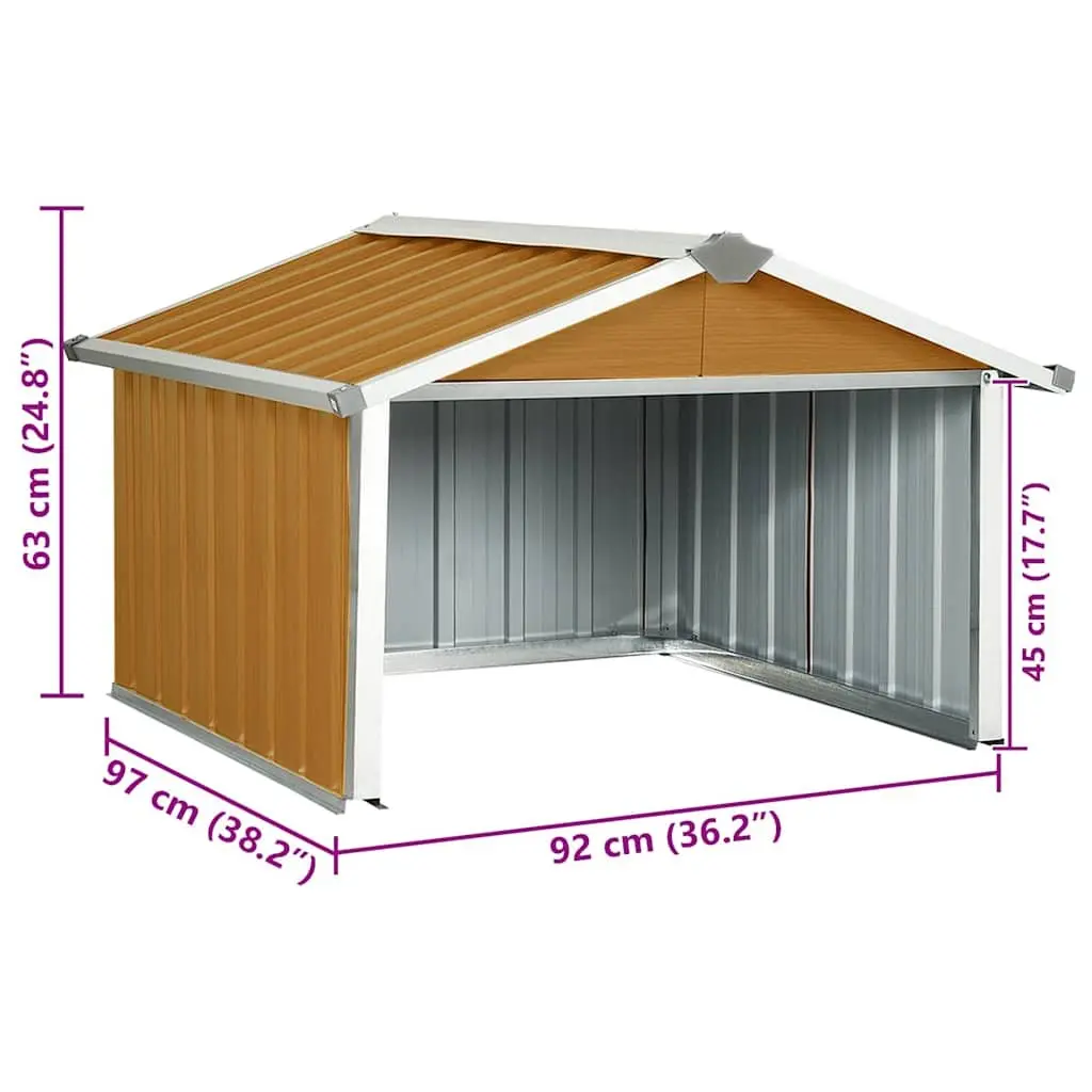 Galvanised Steel Robot Lawnmower Storage Shed