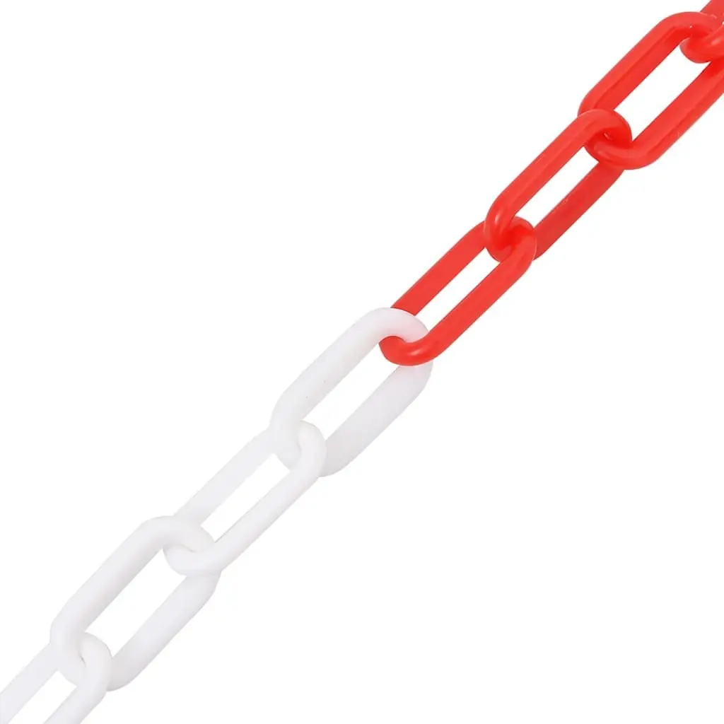 Warning Chain Plastic 100m Ø4mm Red White