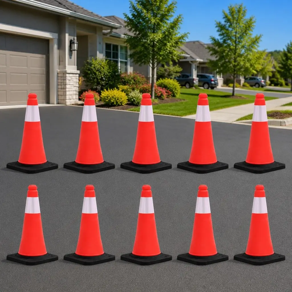 Heavy Base Reflective Traffic Cones for Safety