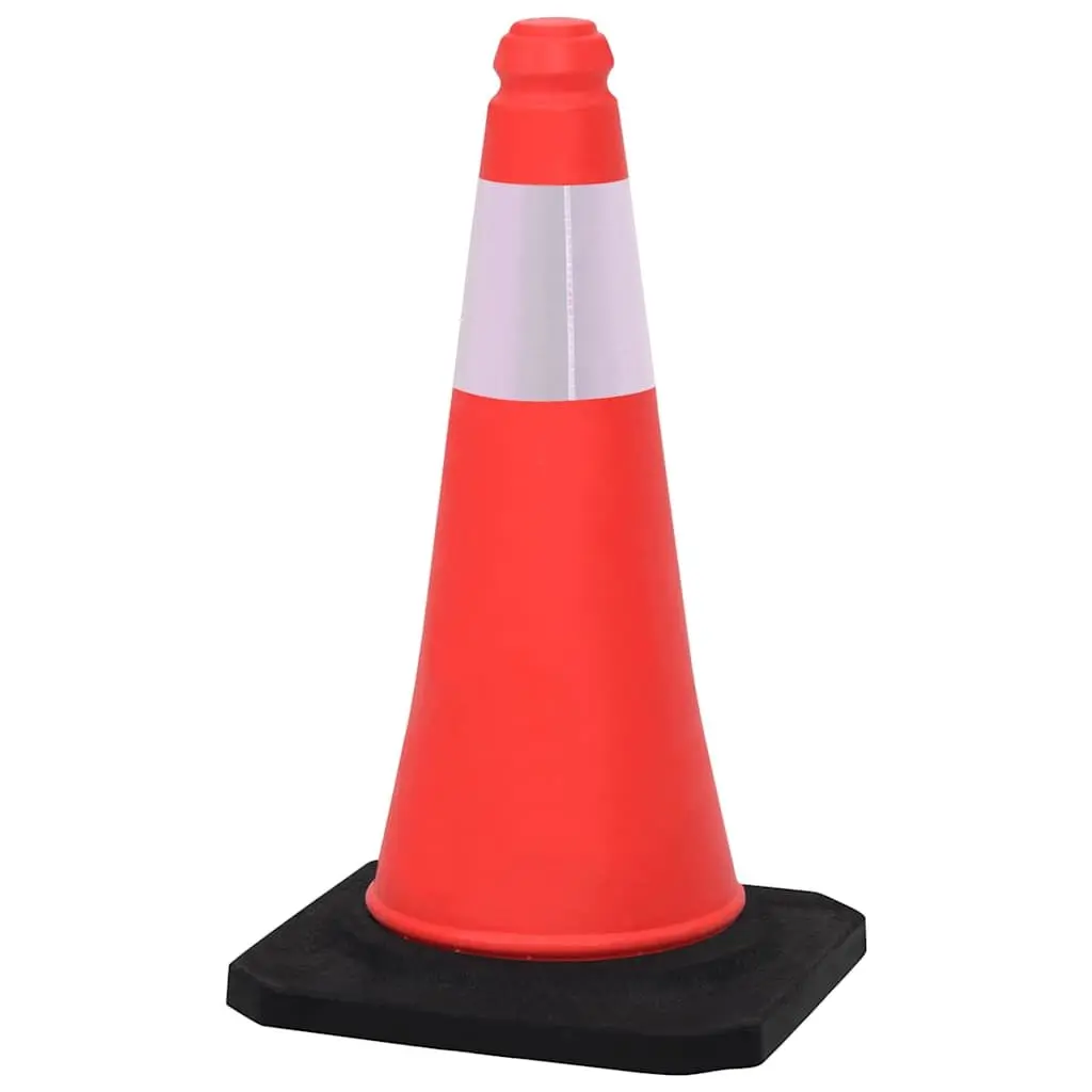 Traffic Cones HDPE 50cm Red with White Reflective Stripe