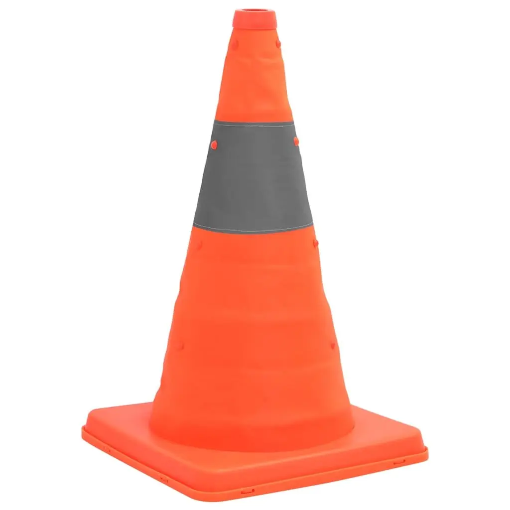 Pop-up Traffic Cones 10 Pcs 42 cm High Visibility Safety Warning Roadside