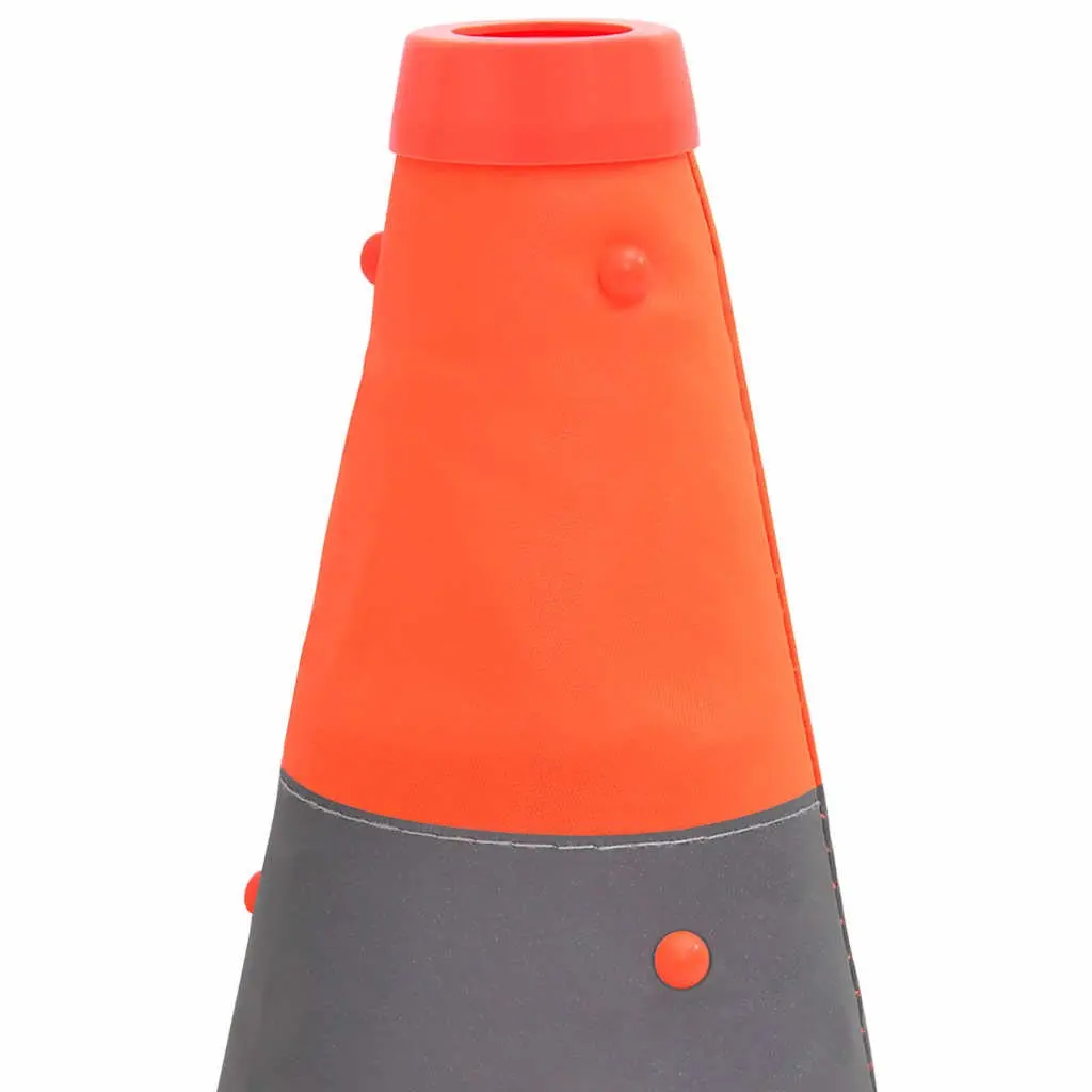 Pop-up Traffic Cones 10 Pcs 42 cm High Visibility Safety Warning Roadside