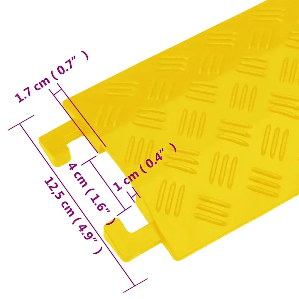 Cable Protector Ramps PVC 98.5 cm Yellow