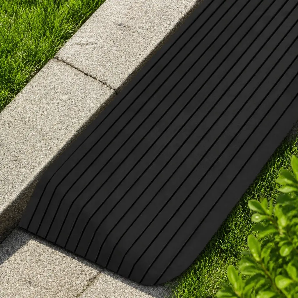 Rubber Threshold Ramp for Mobility Aids
