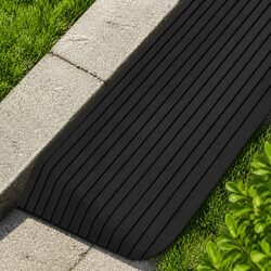 Durable Rubber Threshold Ramp for Mobility Aids
