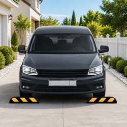 Durable Reflective Rubber Parking Blocks 2pcs