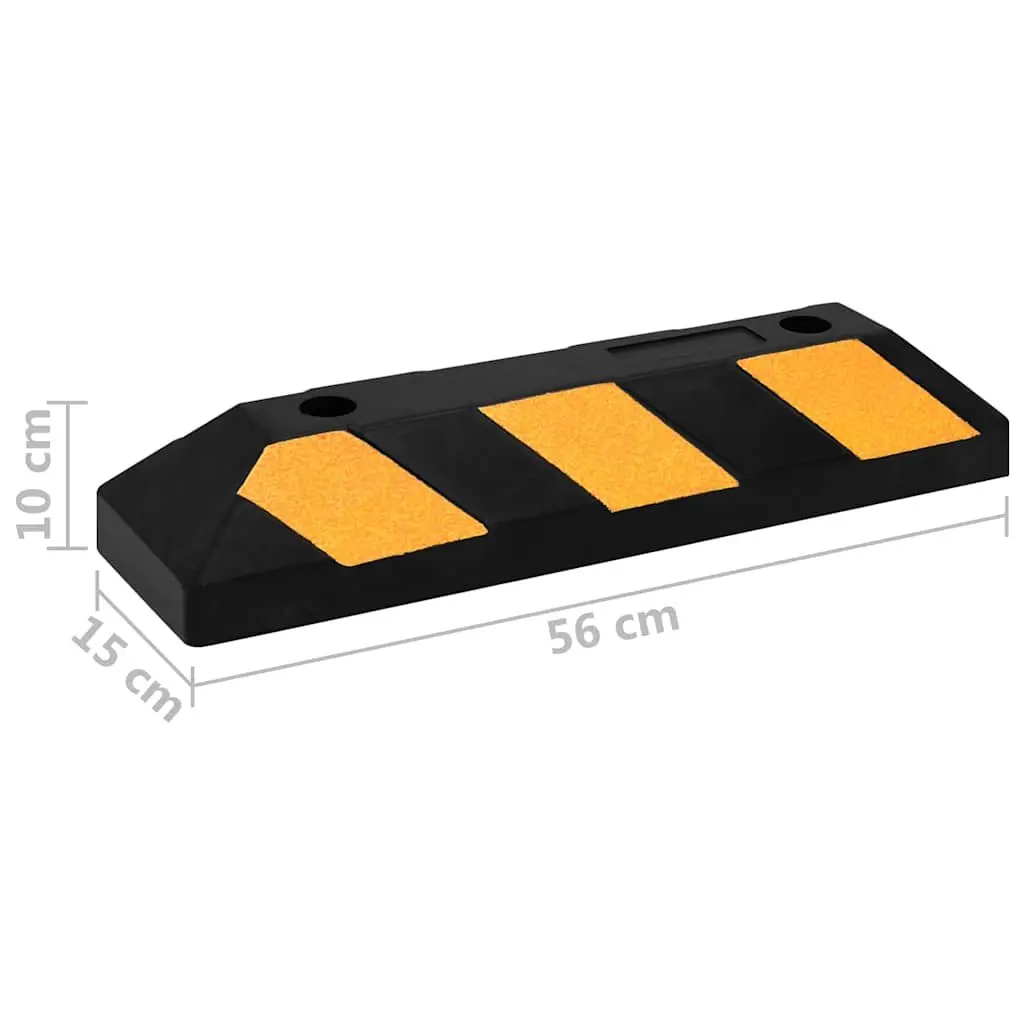Reflective Rubber Parking Blocks 2pcs