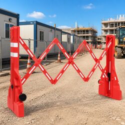 Reflective Folding Traffic Barrier for Safety and Visibility