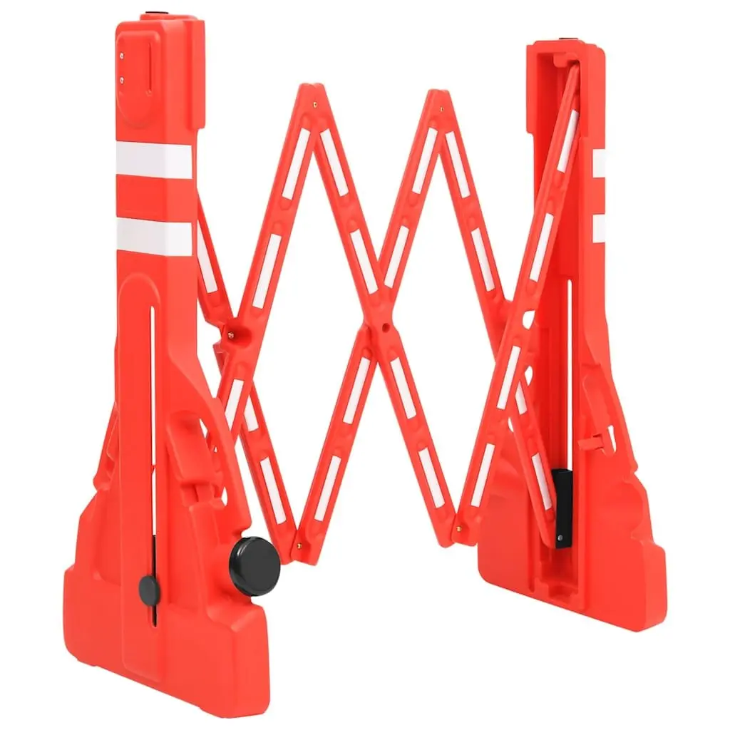 Folding Traffic Barrier Reflective Outdoor Safety Fence Red 210 x 50 x 105 cm