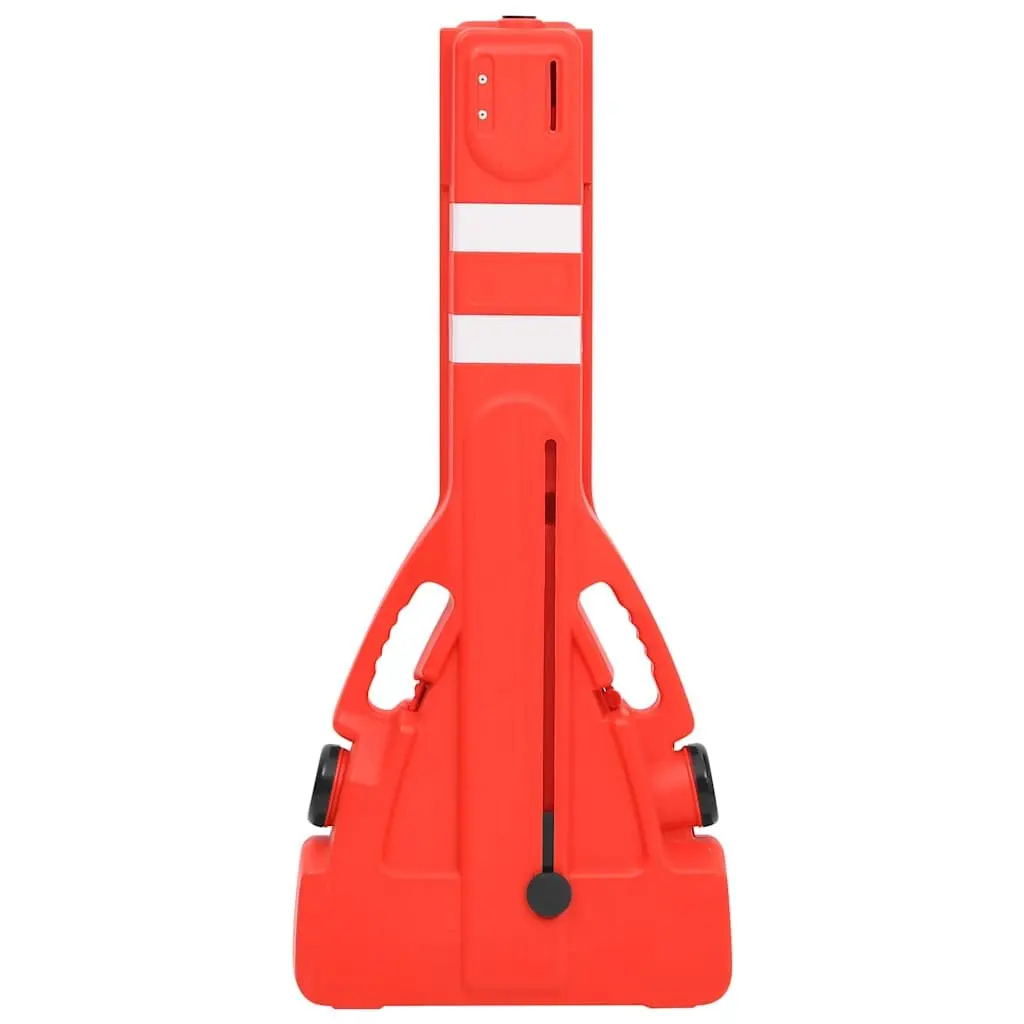Folding Traffic Barrier Reflective Outdoor Safety Fence Red 210 x 50 x 105 cm