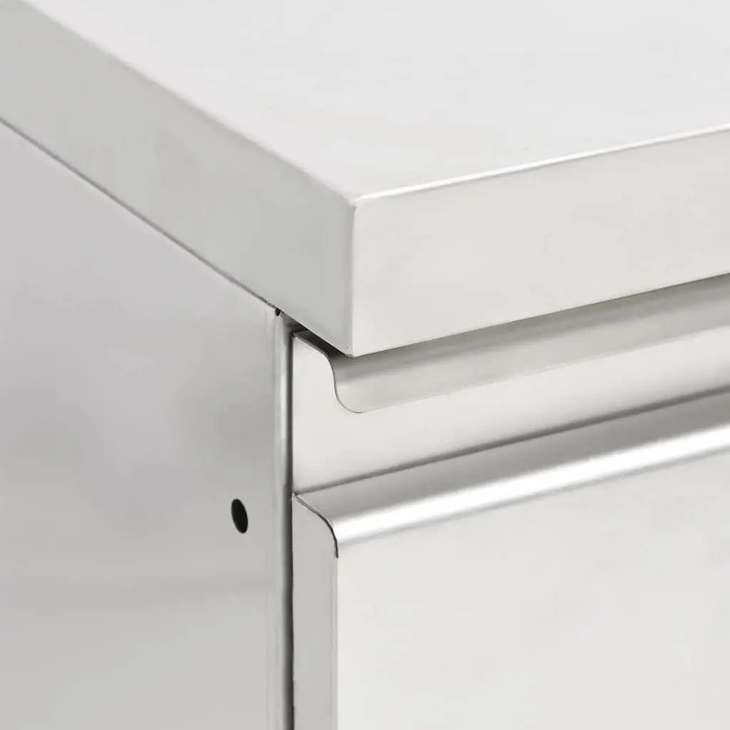 Commercial Kitchen Cabinet with 3 Drawers Storage Unit 50x60x96cm