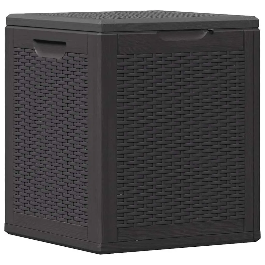 Garden Storage Box PP 90L Black Weather-Resistant Container