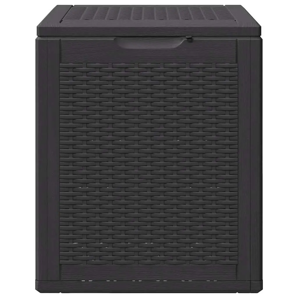 Garden Storage Box PP 90L Black Weather-Resistant Container