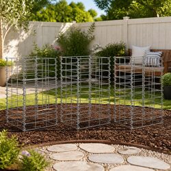 Durable Gabion Raised Beds 30x30x50 cm Iron Planter Set