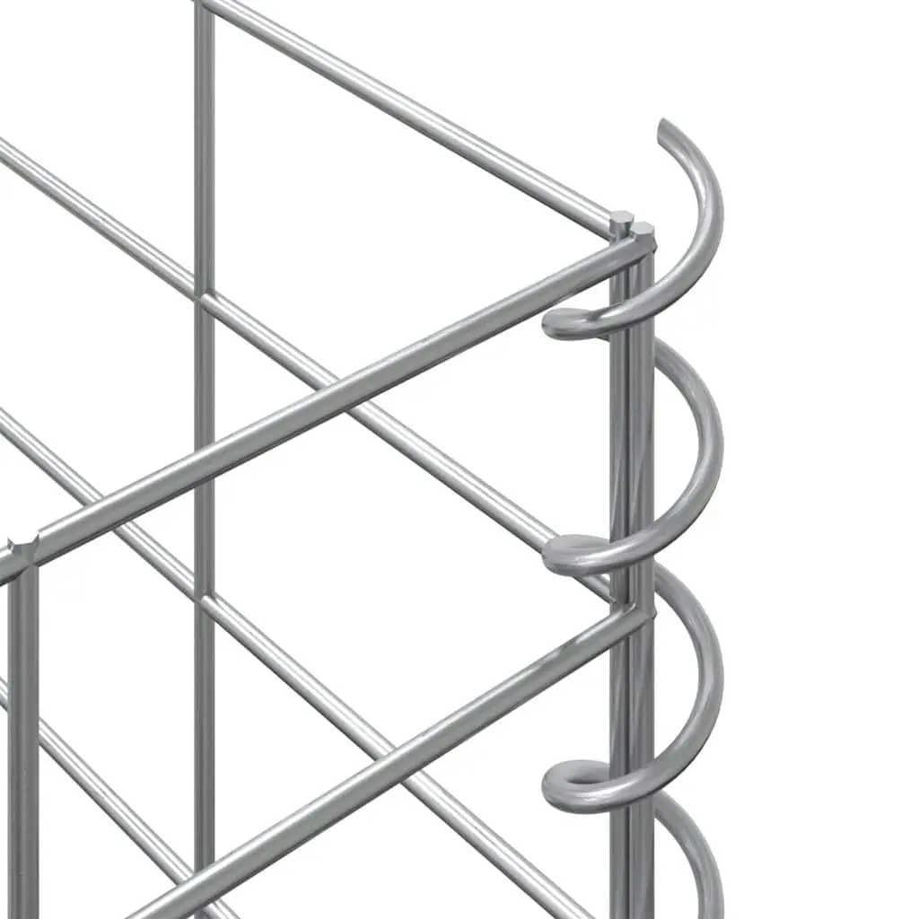 Gabion Raised Beds Iron 30x30x50 cm Silver 3 Piece Garden Planter Retaining Wall Basket